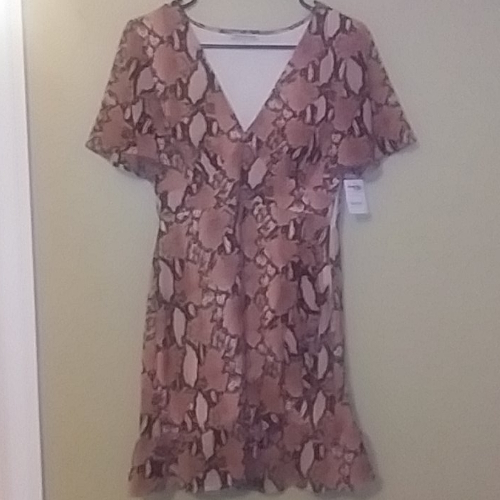 Charlotte russe pink snake print dress